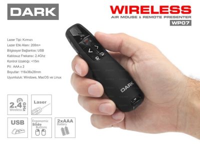 Dark (DK-AC-WP07) Sunum Kumandası Kırmızı Lazerli