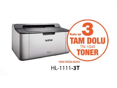 Brother HL-1111-3T Tek Fonksiyonlu (3xToner)