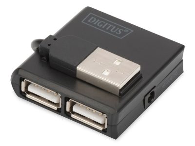 Digitus USB 2.0 Çoklayıcı Kablolu Siyah(4 Port)