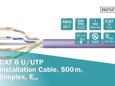 Alternative view of Digitus Cat6 Gri U-UTP CCA Makara Kablo (500m)