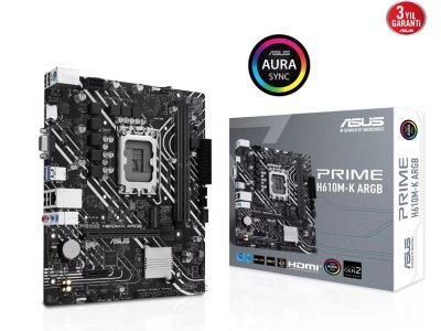 Asus Prime H610M-K ARGB D5 1700P Vga Hdmi