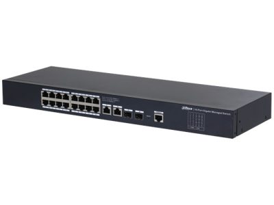Alternative view of Dahua 16 Port Gigabit PoE (PFS4218-16GT-230)