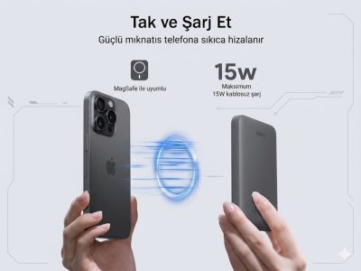 Alternative view of Aukey MagFusion Slim 5000mAh MagSafe Type-C